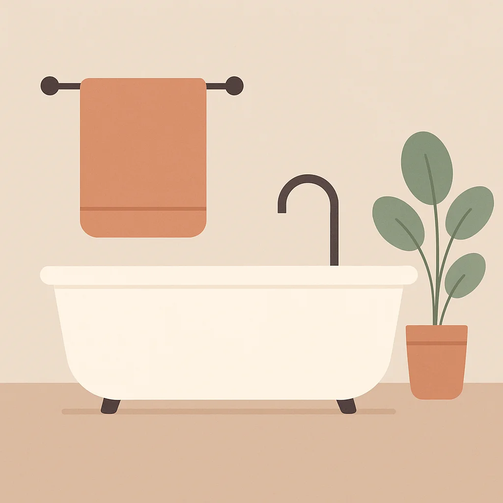 Modern bathroom flat design