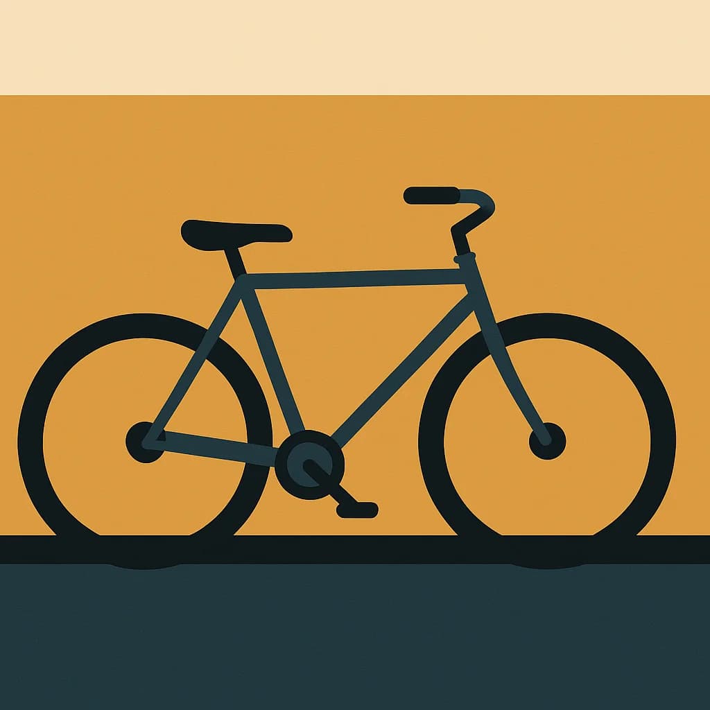 Bicycle flat design illustration