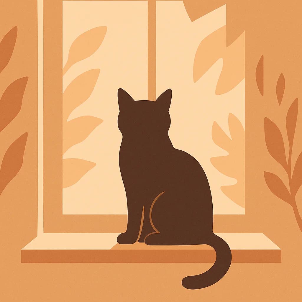 Cute cat flat design character