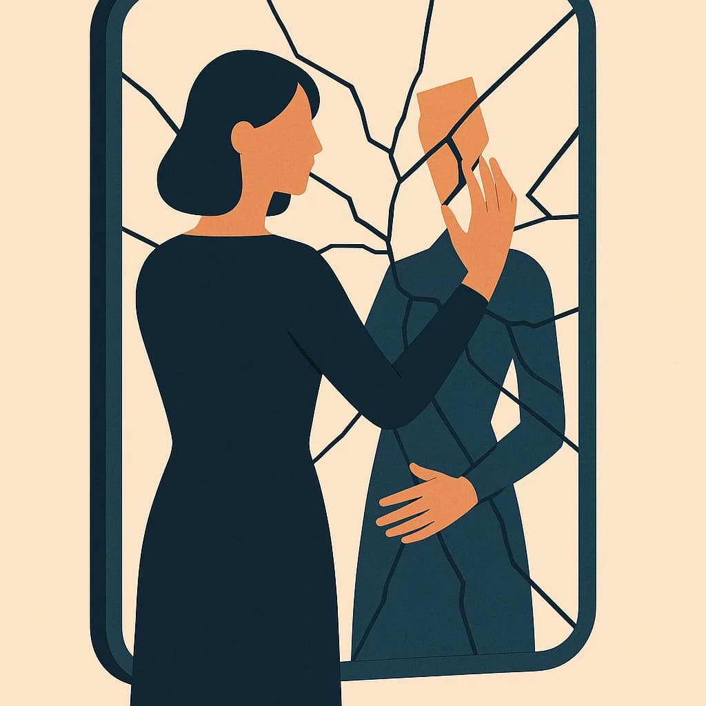 Self-reflection broken identity
