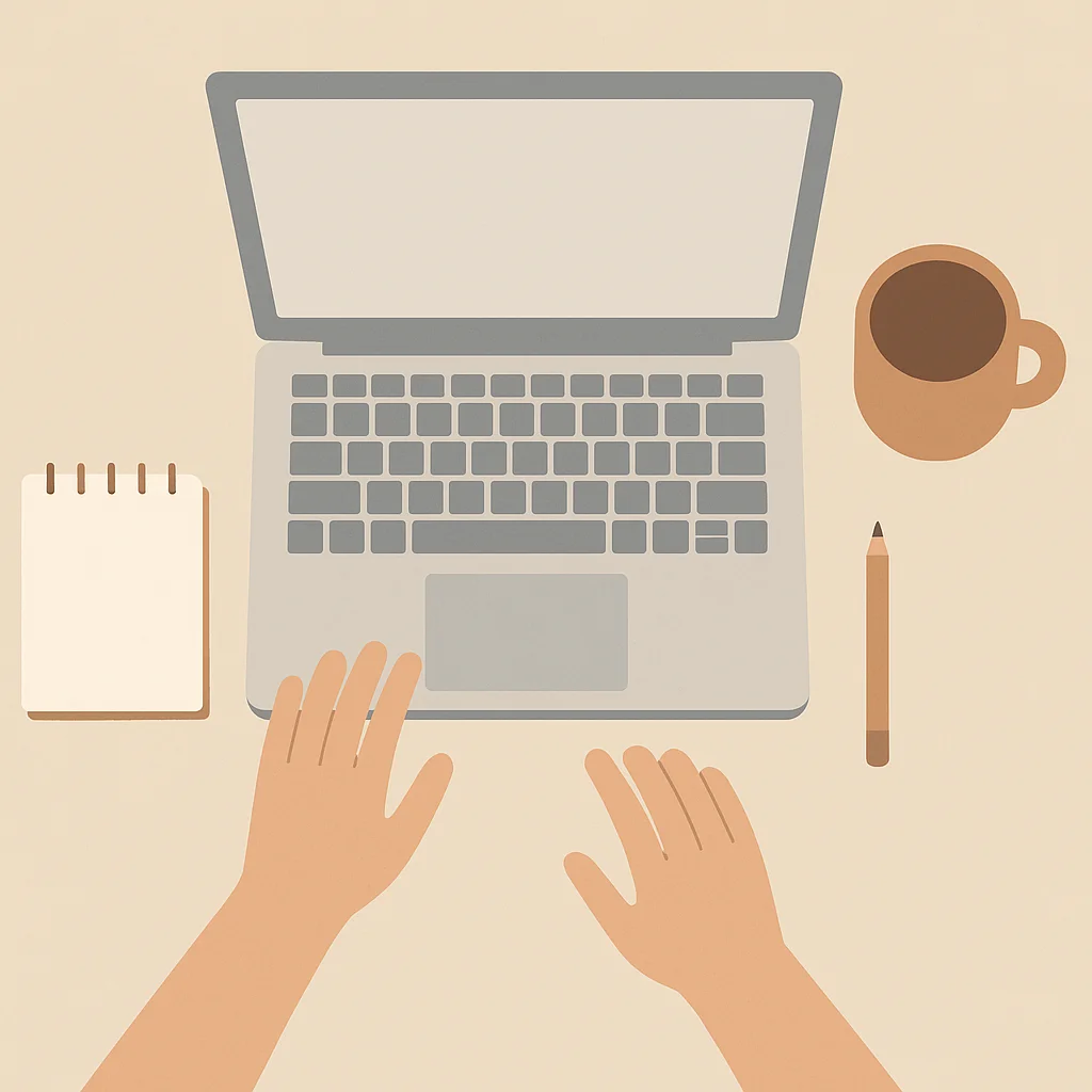 Computer desktop flat design