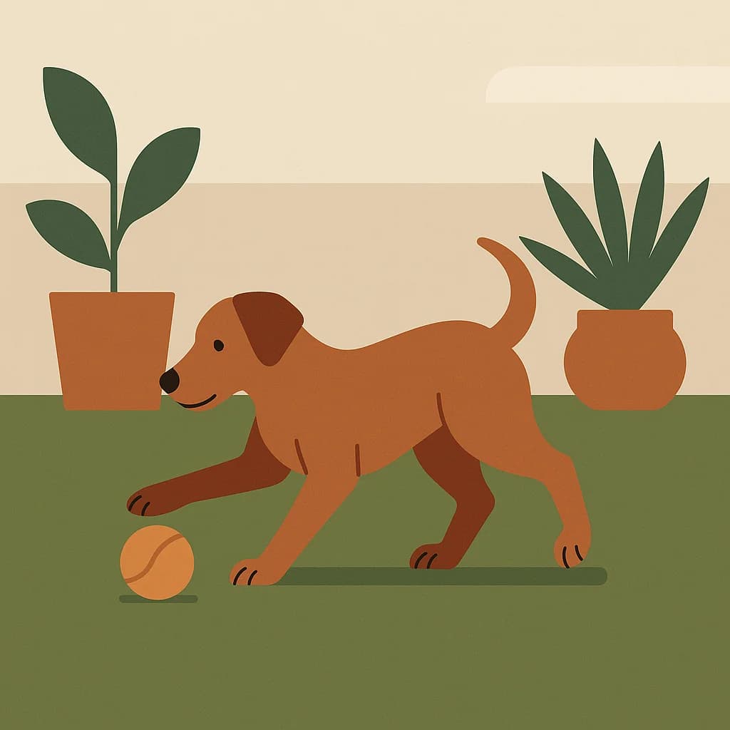 Dog character flat design