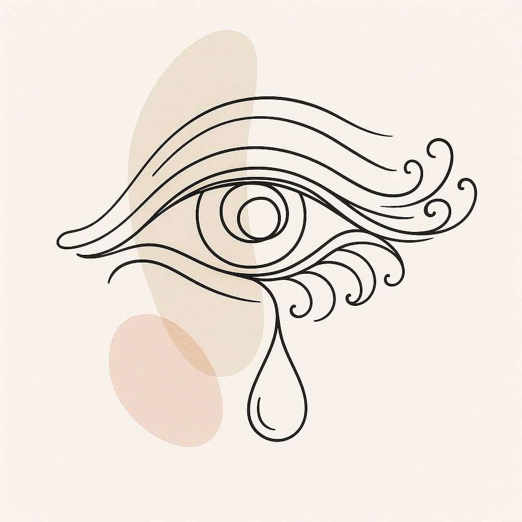 Artistic eye line art design