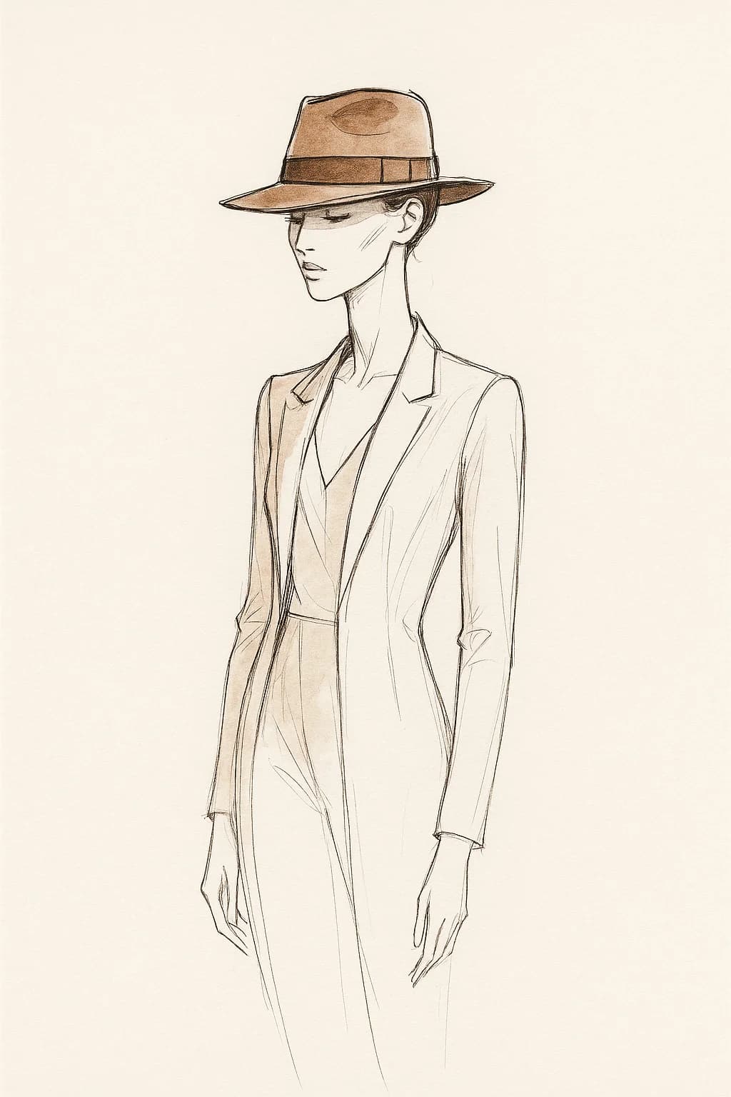 Vintage fedora hat style