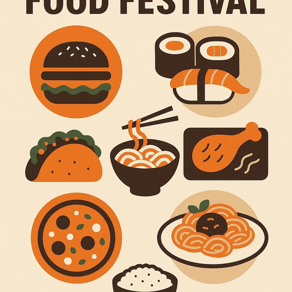 Food festival event poster