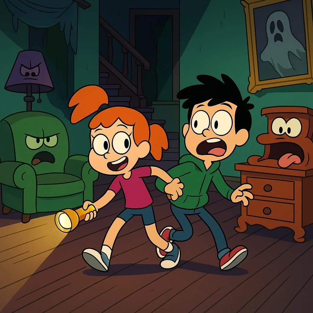 Spooky horror cartoon