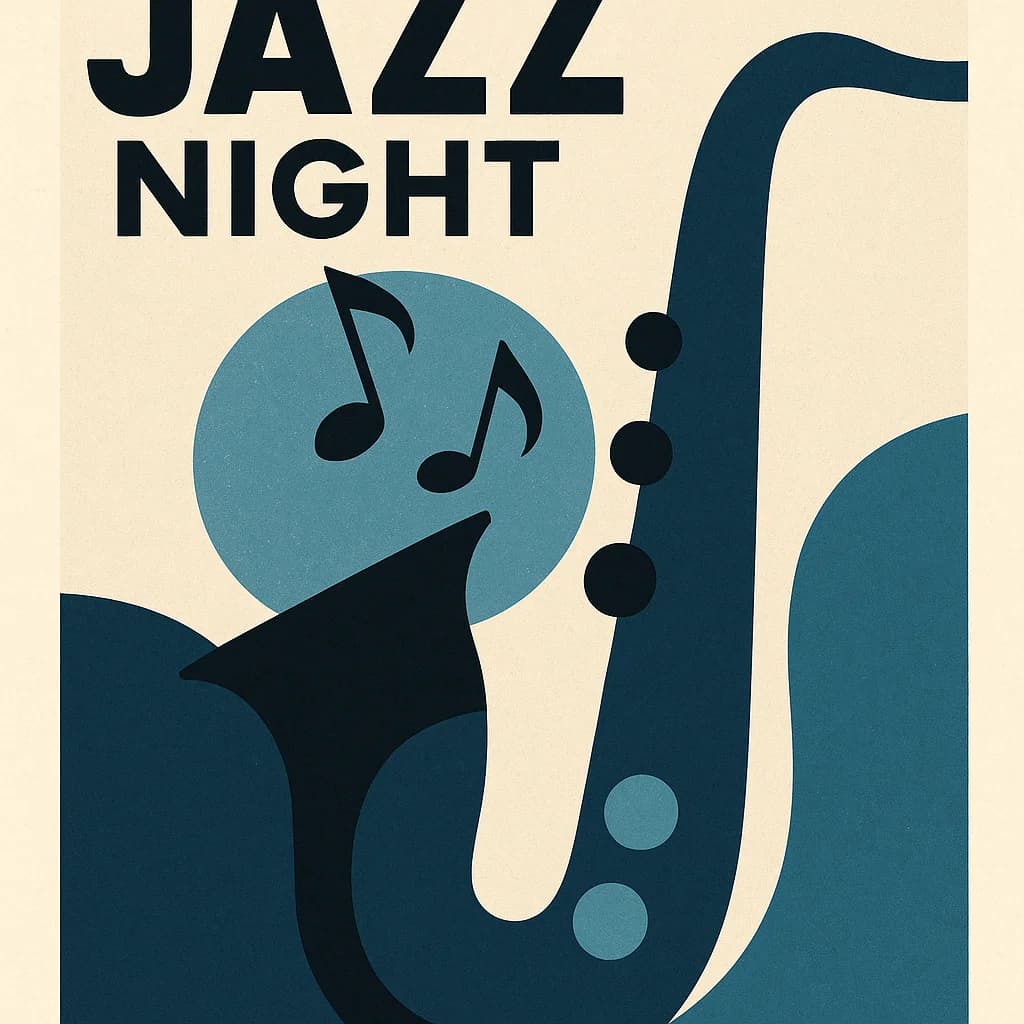 Jazz night club event poster