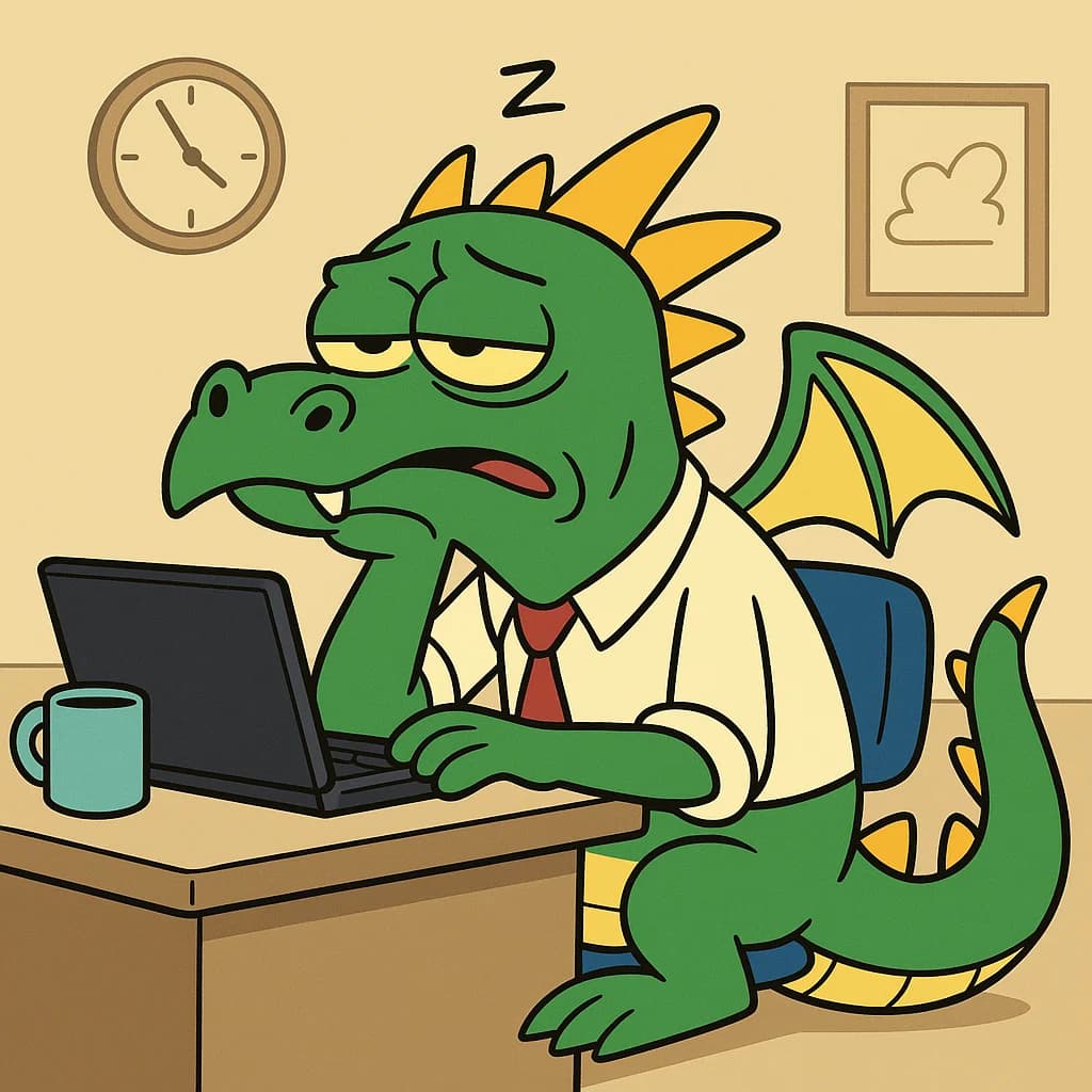 Sleepy dragon character