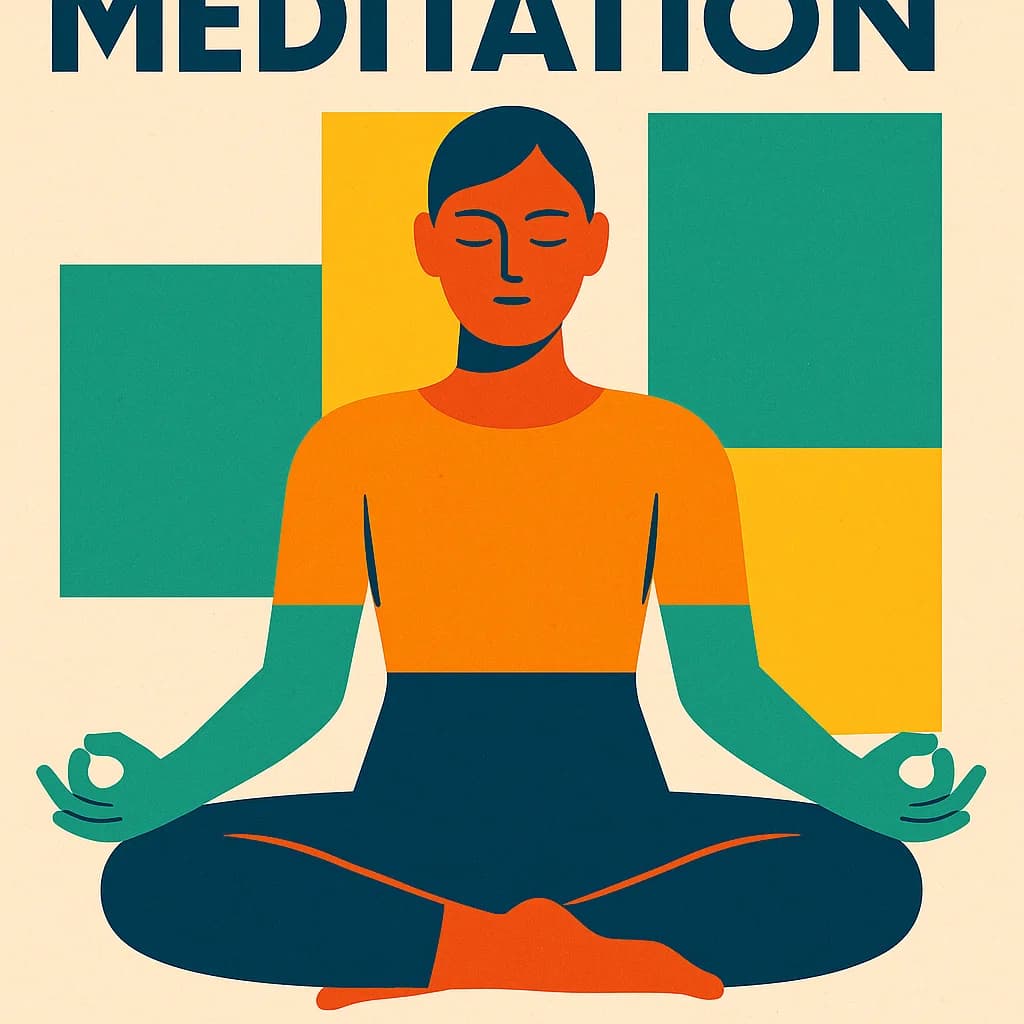 Peaceful meditation event poster