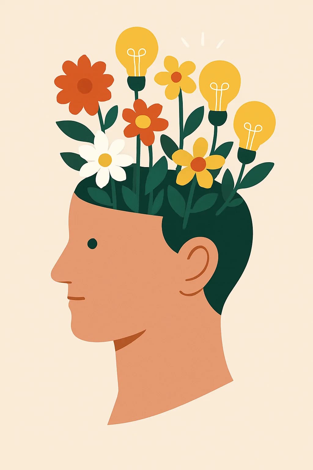 Mental clarity concept in editorial style