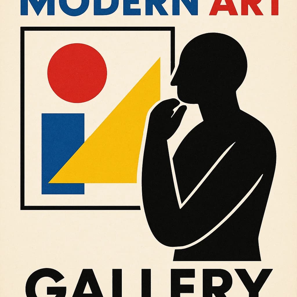 Modern art gallery exhibition poster