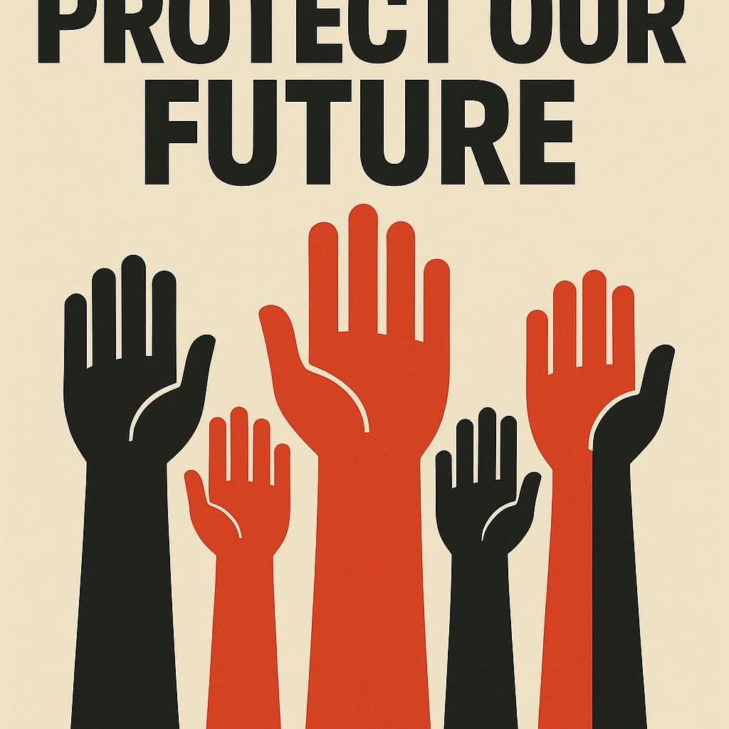 Modern protest and activism poster