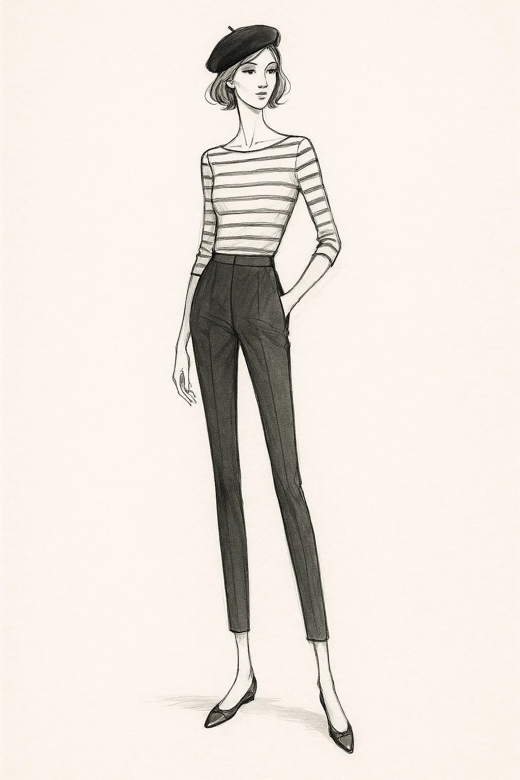 Chic Parisian style outfit