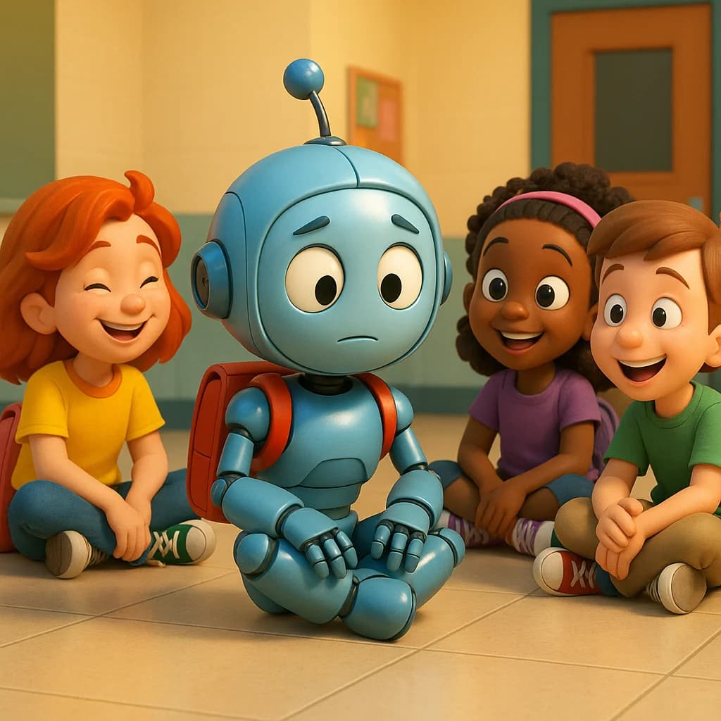 Pixar-style robot character