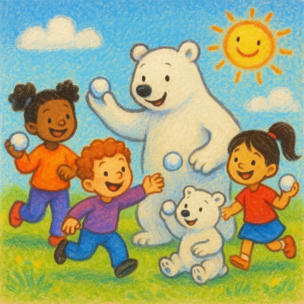 Polar bear family adventure