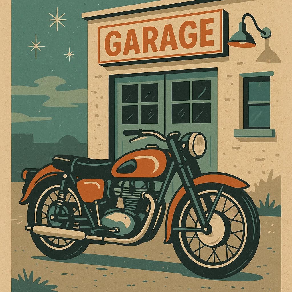 Classic motorcycle vintage style
