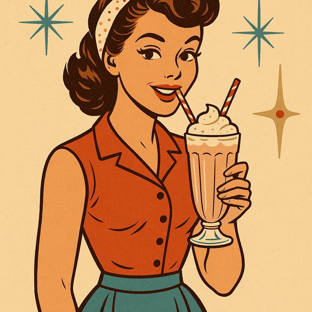 Vintage pin-up girl illustration