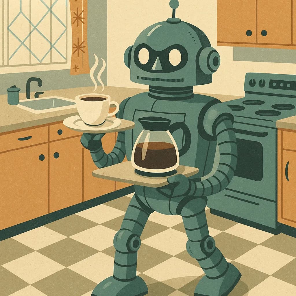 Retro futuristic robot design