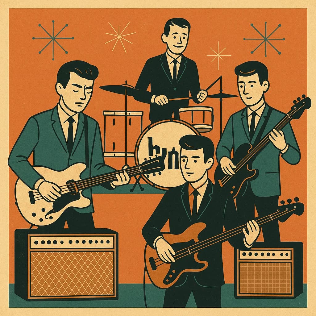 Vintage rock band performance