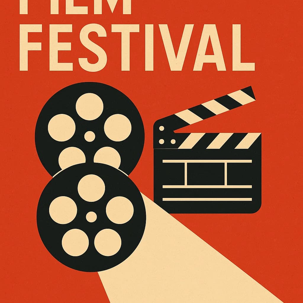 Retro film festival poster