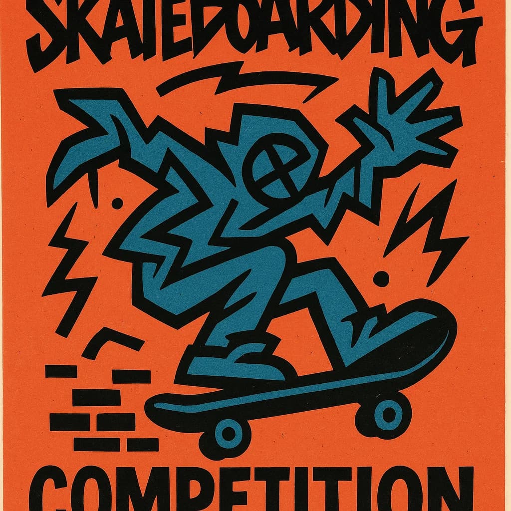 Skateboarding competition poster