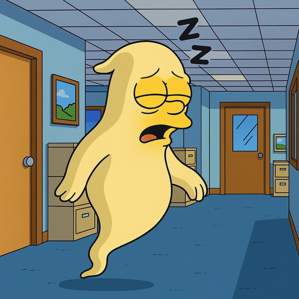 Adorable sleepy ghost