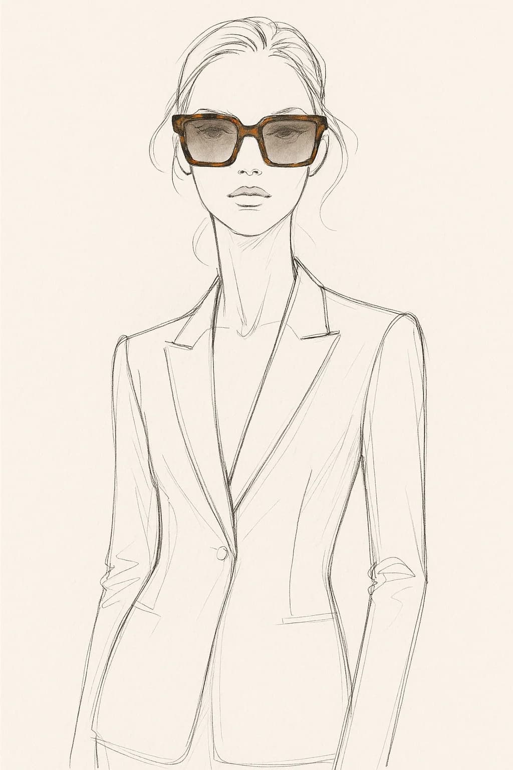 Retro square sunglasses