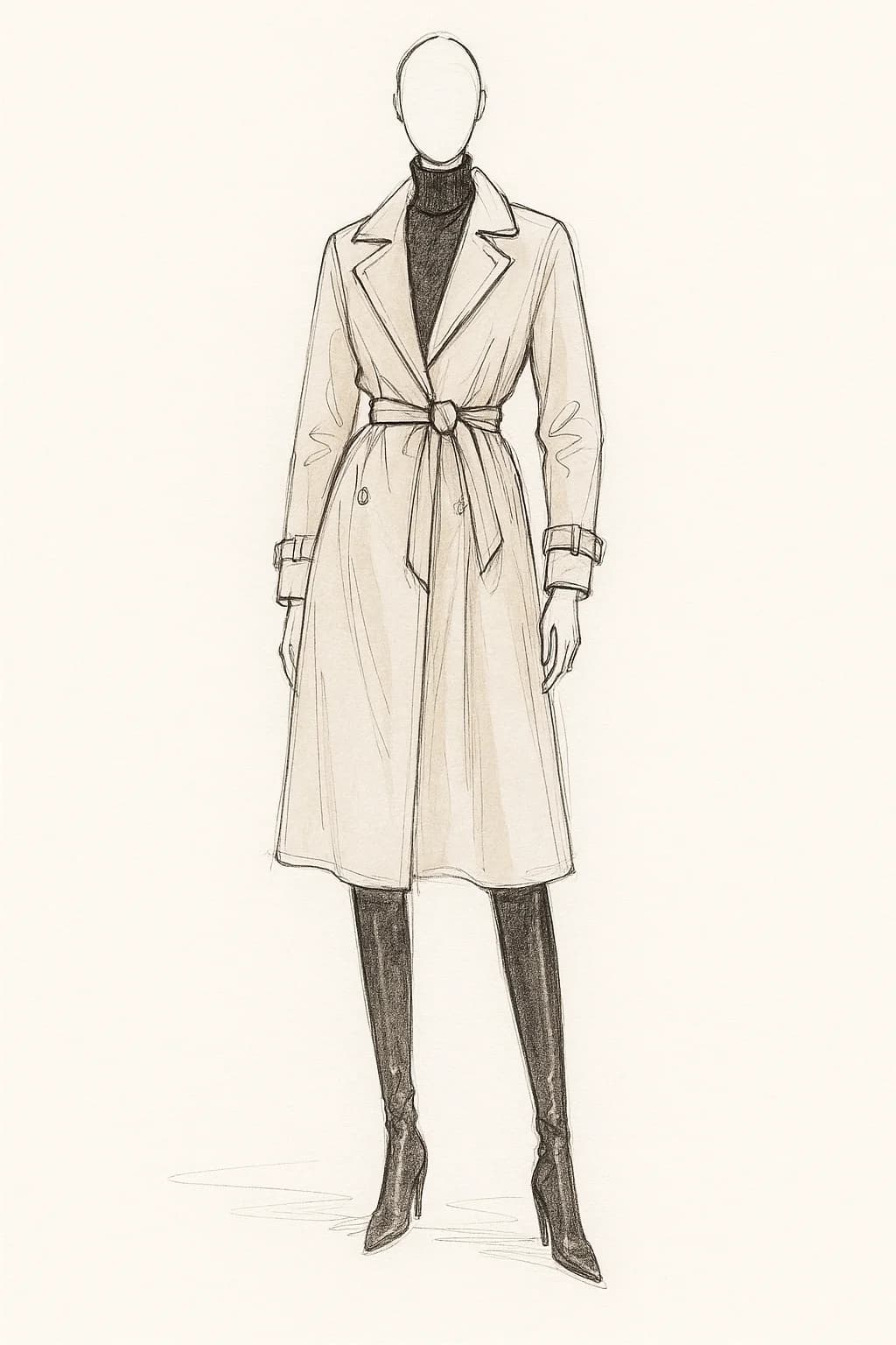 Classic trench coat fashion