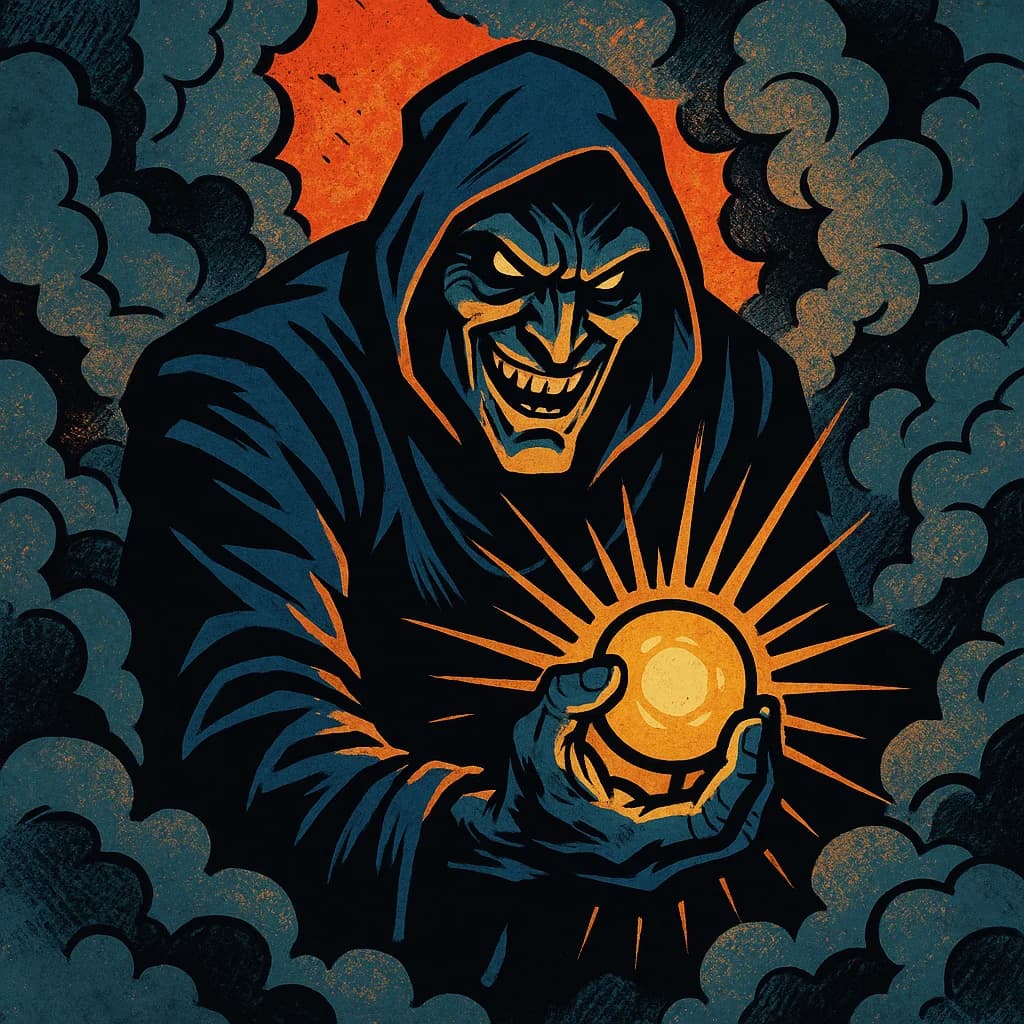 Menacing villain character
