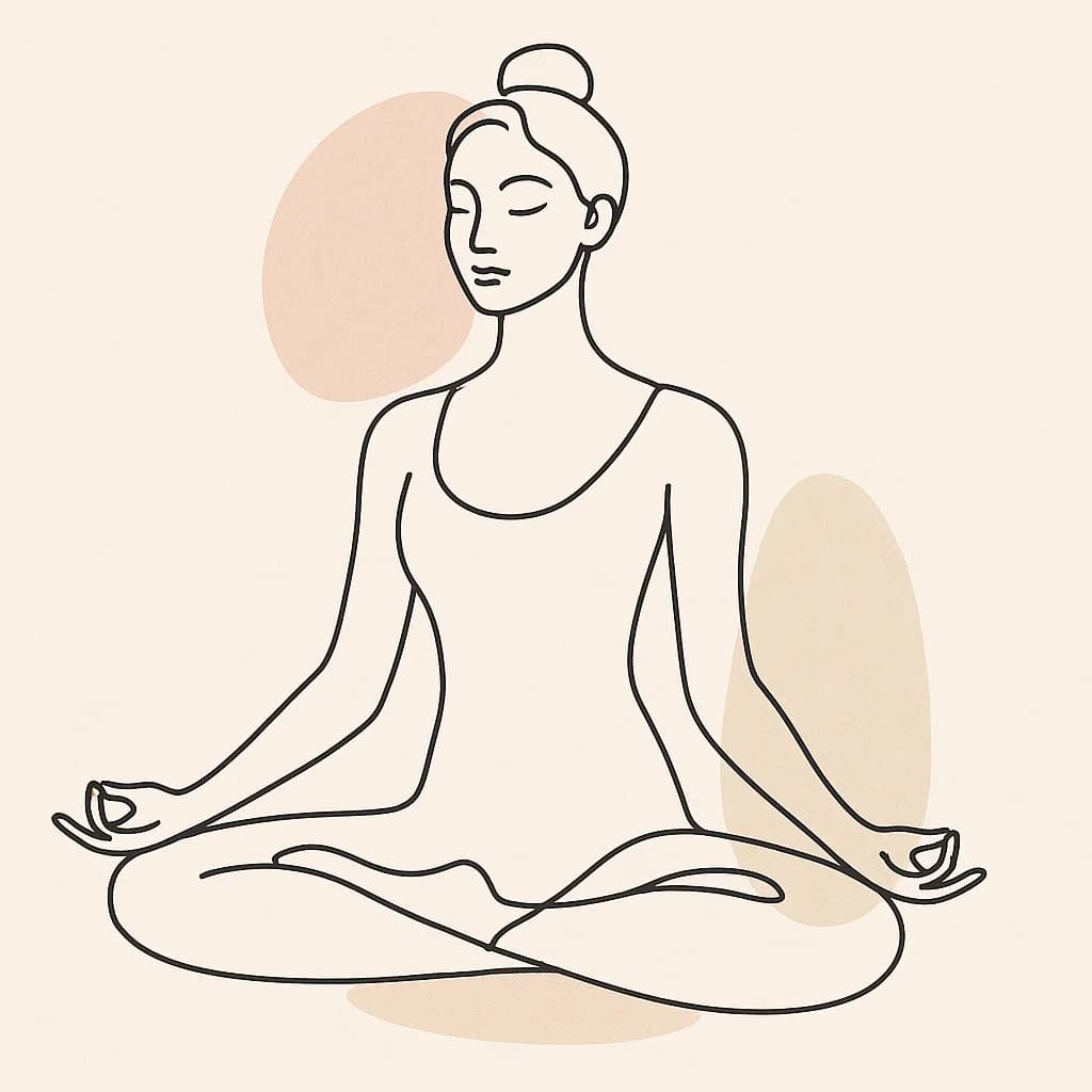Yoga pose line art illustration