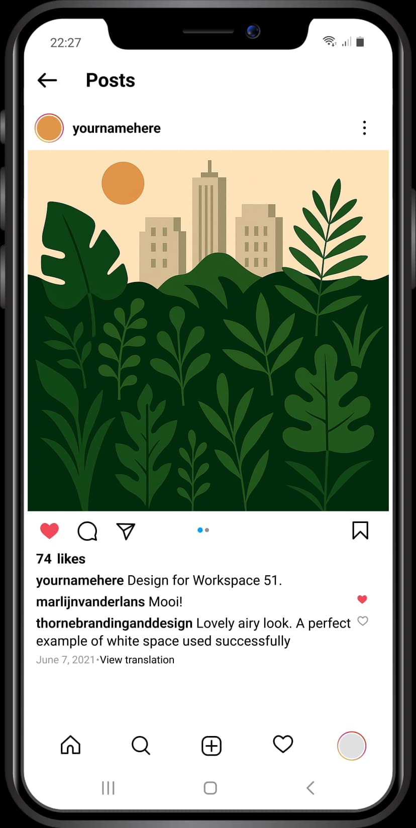 Social Media illustration example