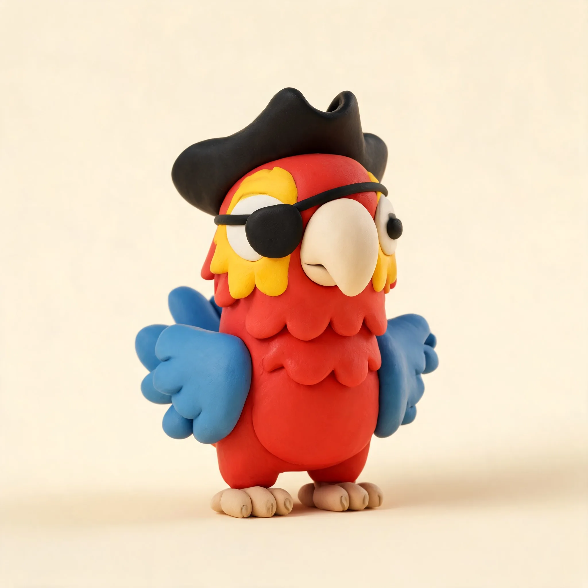 Stylized 3D character digital artwork of "Parrot pirate 3D illustration" - Free 3D AI Illustration Generator by Illustro