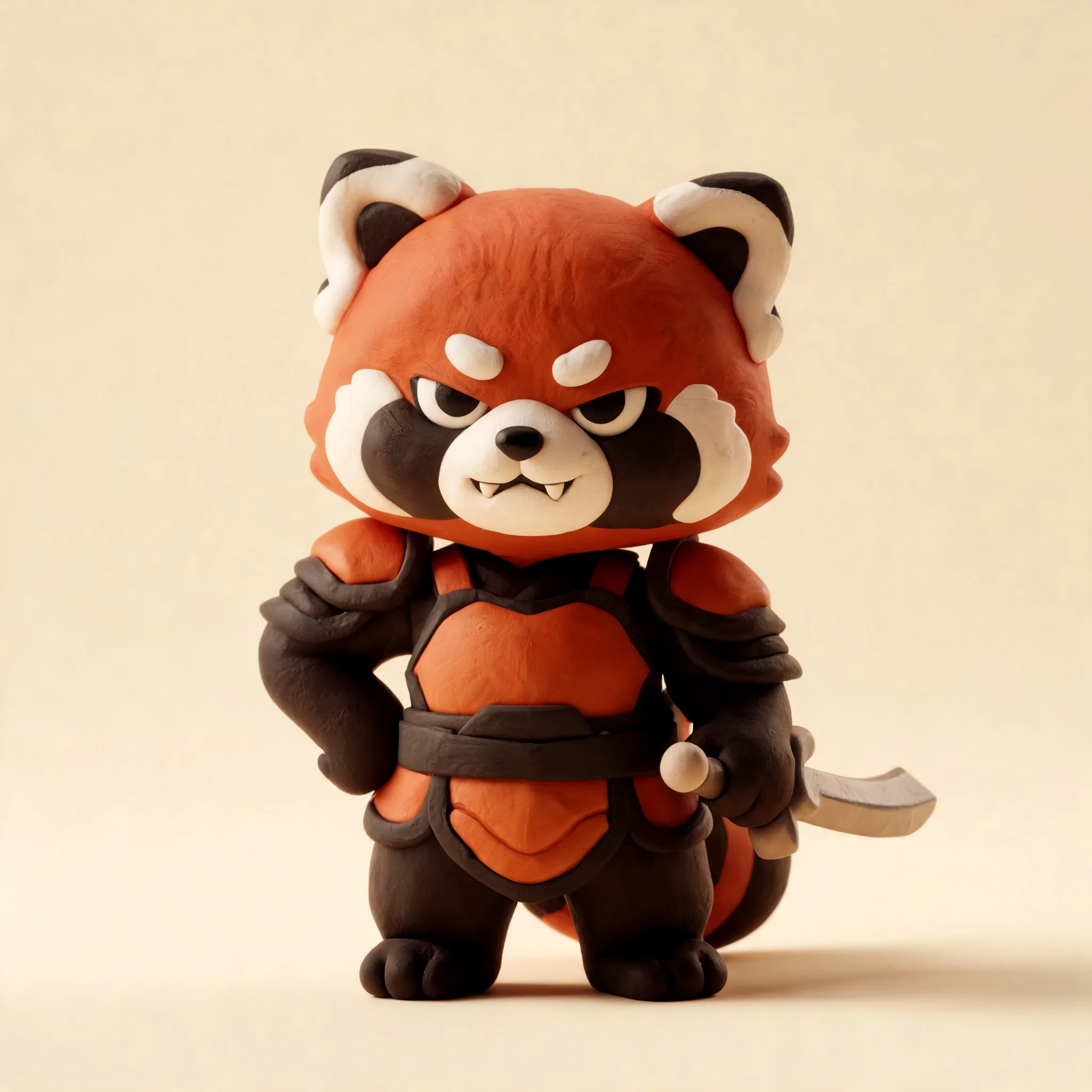 Stylized 3D character digital artwork of "Red panda warrior 3D illustration" - Free 3D AI Illustration Generator by Illustro