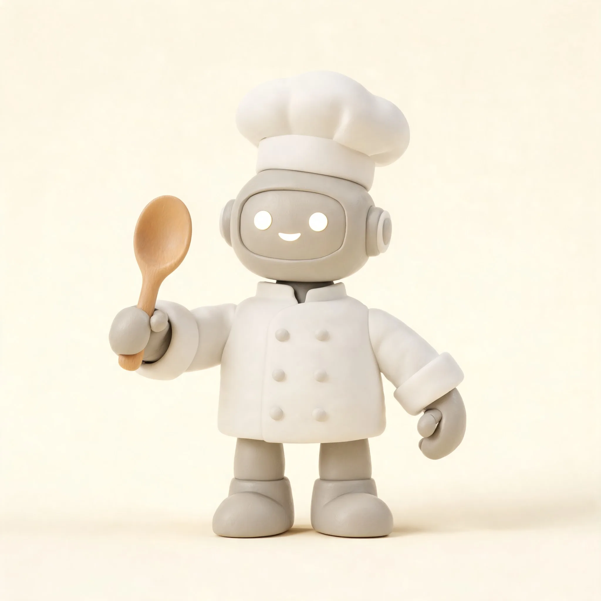 Stylized 3D character digital artwork of "Friendly robot chef 3D illustration" - Free 3D AI Illustration Generator by Illustro