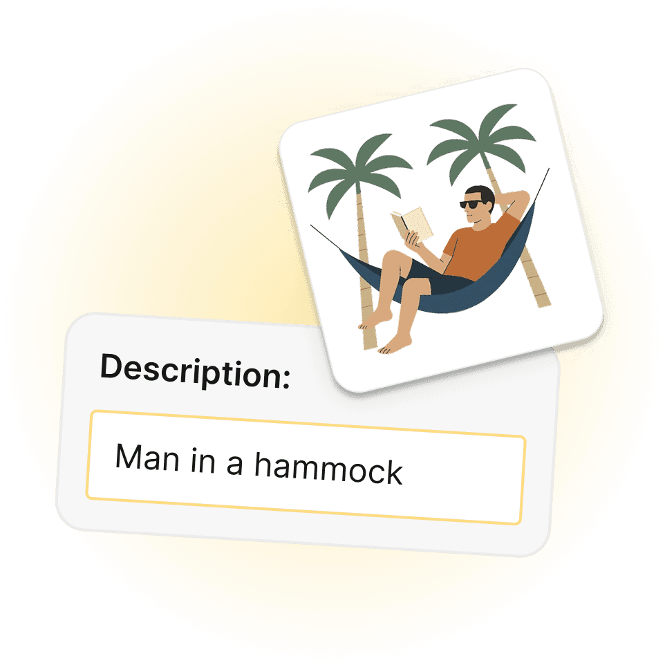 Text to vector illustration, instantly