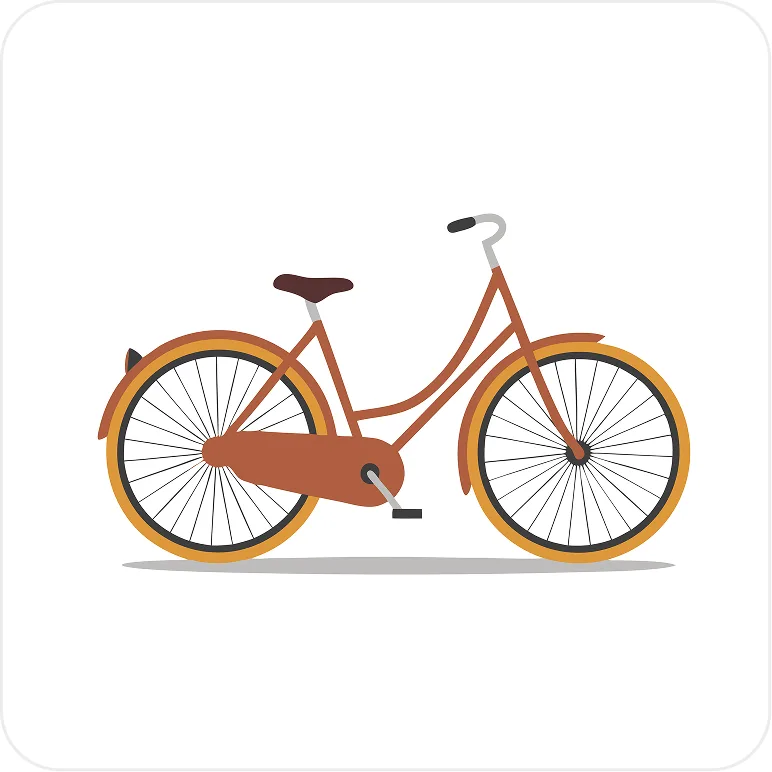Flat design vector illustration of "Bicycle flat design illustration" - Free Flat AI Illustration Generator by Illustro