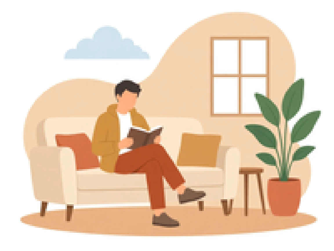 PNG of a flat illustration scene, with visible pixels