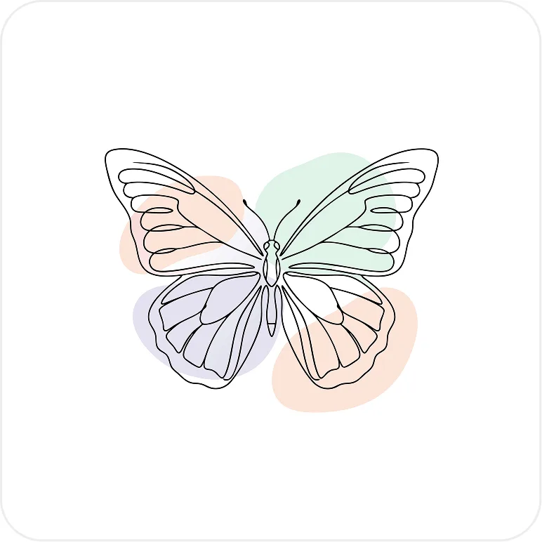 Continuous line drawing art of "Elegant butterfly line art" - Free Line Art AI Illustration Generator by Illustro