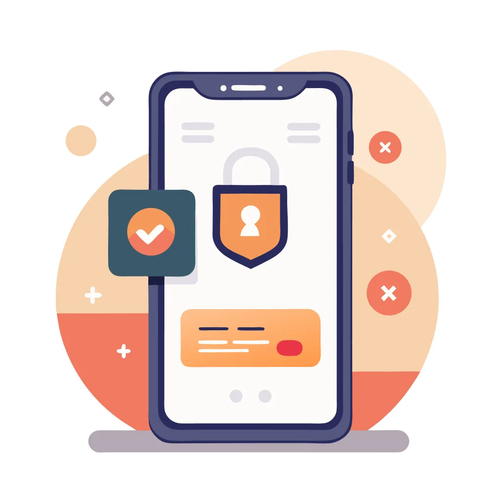 Mobile app UI onboarding graphic for "Modern mobile app interface design" - Free AI Mobile App Graphic Creator by Illustro