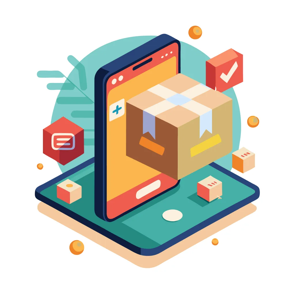 Mobile app UI onboarding graphic for "Task management app design" - Free AI Mobile App Graphic Creator by Illustro
