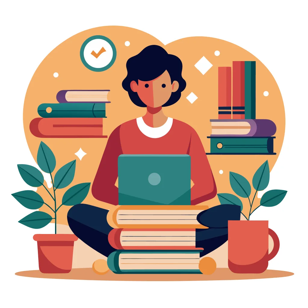 Website illustration template for "Educational website interface" - Free AI Website Illustration Generator by Illustro