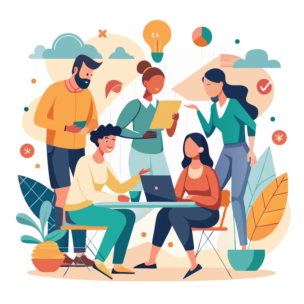 Website illustration template for "SaaS product website design" - Free AI Website Illustration Generator by Illustro